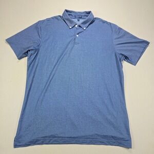 Peter Millar Polo Crown Crafted Stretch Button Down Blue Mens L